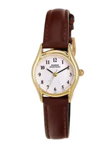 CASIO Women Dial & Leather Straps Analogue Watch A2266
