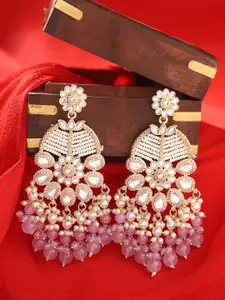 Priyaasi Gold-Plated Contemporary Chandbalis Earrings