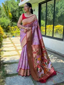 SGF11 Floral Zari Art Silk Heavy Work Kanjeevaram Saree