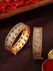 Priyaasi Set Of 2 Gold-Plated Bangles