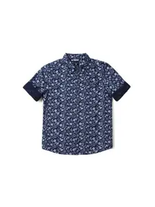 Allen Solly Junior Boys Slim Fit Floral Opaque Printed Casual Shirt
