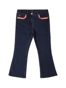 Allen Solly Junior Girls Mid-Rise Dark Shade Clean Look Stretchable Jeans