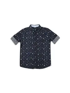 Allen Solly Junior Boys Slim Fit Opaque Printed Casual Shirt