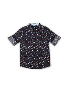 Allen Solly Junior Boys Slim Fit Floral Opaque Printed Casual Shirt
