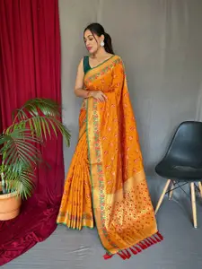 SGF11 Woven Design Heavy Zari Work Kanjeevaram Patola Silk Saree