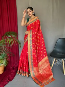 SGF11 Woven Design Heavy Zari Work Kanjeevaram Patola Silk Saree