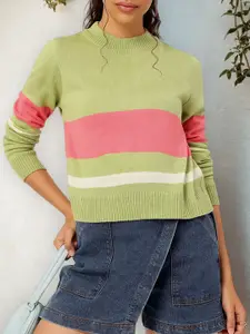 DressBerry Acrylic Striped Pullover