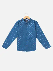 Allen Solly Junior Boys Slim Fit Printed Casual Shirt