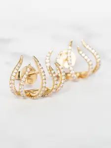 VAGHBHATT Gold-Plated Geometric Studs Earrings