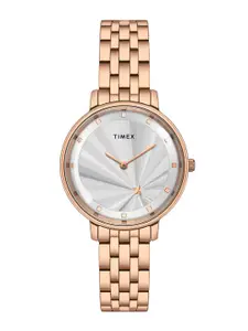 Timex Women Stainless Steel Bracelet Style Straps Analogue Watch TWEL19102