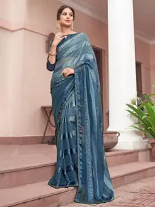 Mitera Ombre Beads And Stones Embellished Saree
