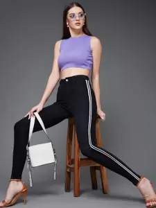 DOLCE CRUDO Women Slim Fit Clean Look Twill Stretchable Jeans