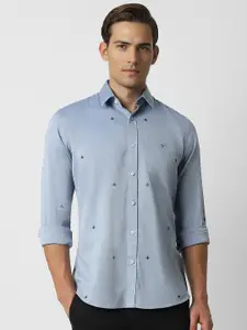 Van Heusen Sport Slim Fit Conversational Printed Opaque Cotton Casual Shirt