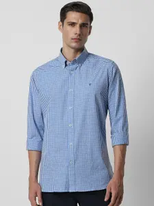 Van Heusen Sport Slim Fit Micro Checks Button-Down Collar Opaque Cotton Casual Shirt