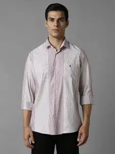 Louis Philippe Sport Slim Fit Opaque Striped Cotton Casual Shirt