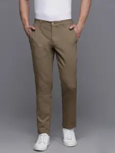 Louis Philippe Sport Men Textured Slim Fit Smart Casual Trousers