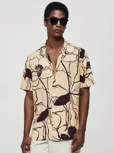 MANGO MAN Opaque Printed Casual Shirt
