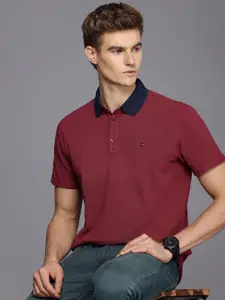 Louis Philippe Jeans Polo Collar Pure Cotton Slim Fit T-shirt