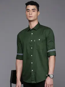 Louis Philippe Jeans Pure Cotton Super Slim Fit Opaque Casual Shirt