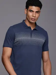 Louis Philippe Jeans Printed Polo Collar Slim Fit T-shirt