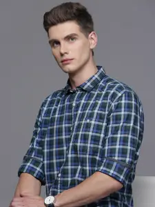 Louis Philippe Jeans Pure Cotton Slim Fit Opaque Checked Casual Shirt