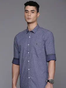 Louis Philippe Jeans Pure Cotton Super Slim Fit Floral Opaque Printed Casual Shirt