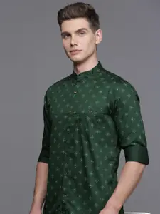 Louis Philippe Sport Ethnic Motifs Printed Super Slim Fit Opaque Pure Cotton Casual Shirt