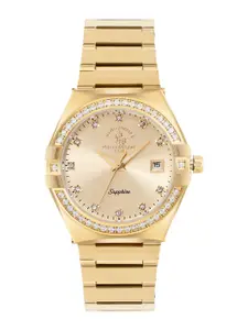 SANTA BARBARA POLO & RACQUET CLUB Women Embellished Dial & Stainless Steel Bracelet Style Straps Analogue Watch