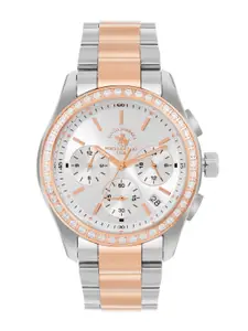 SANTA BARBARA POLO & RACQUET CLUB Women Embellished Dial & Stainless Steel Bracelet Style Straps Analogue Watch