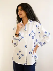 Pink Fort Embellished Cotton Crop Top