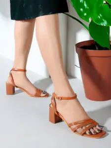 ELLE Open Toe Block Heels