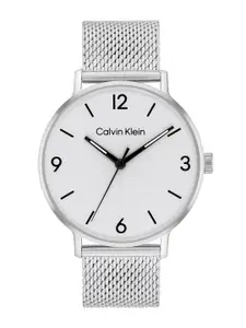Calvin Klein Men Braided Modern Analogue Watch 25200433-Silver