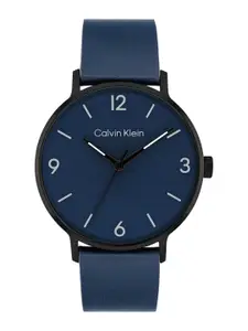 Calvin Klein Men Modern Leather Analogue Watch 25200436-Blue