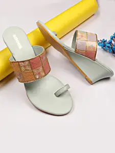 Anouk Ethnic Block Sandals with Bows