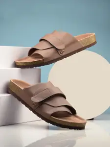 The Roadster Lifestyle Co. Men Beige Slip-On Casual Sandals