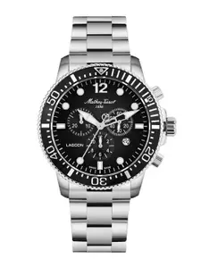 Mathey-Tissot Men Embellished Dial & Stainless Steel Bracelet Style Straps Analogue Watch H123CHAN