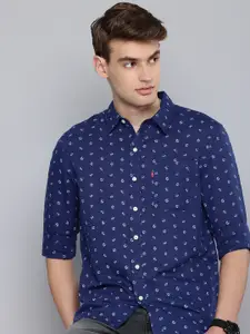 Levis Linen Cotton Slim Fit Floral Opaque Printed Casual Shirt