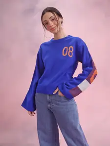 DressBerry Typography Acrylic Pullover