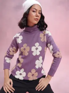 DressBerry Floral Turtle Neck Pullover