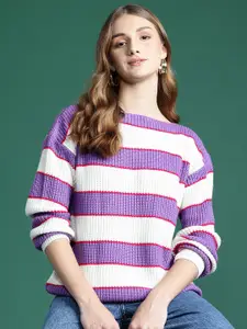 DressBerry Pure Acrylic Striped Pullover
