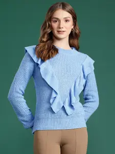 DressBerry Ruffled Acrylic Pullover