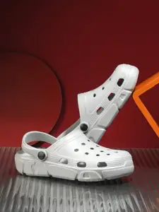 HRX by Hrithik Roshan Men Grey Rubber Clogs