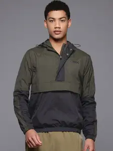 HRX by Hrithik Roshan Colourblocked Hooded Outdoor Tailored Jacket