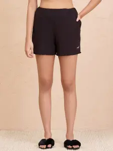 Nykd By Nykaa Summer Essential Soft and Comfy Breathable Rib Lounge Shorts