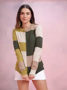 DressBerry Acrylic Colourblocked Sweater