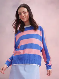 DressBerry Striped Extended Sleeves Pullover