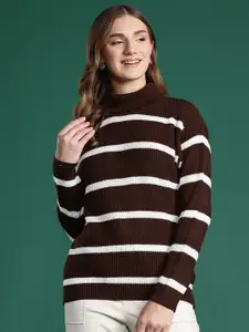 DressBerry Turtle Neck Striped Sweater