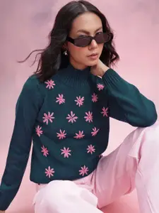 DressBerry Embroidered Acrylic Pullover