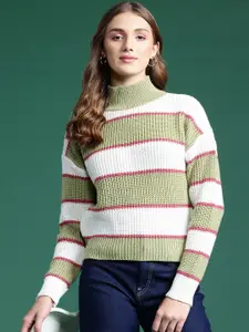 DressBerry Women Striped Acrylic Pullover