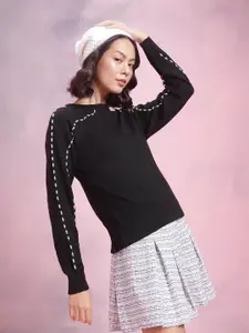 DressBerry Beads Embroidered Acrylic Pullover